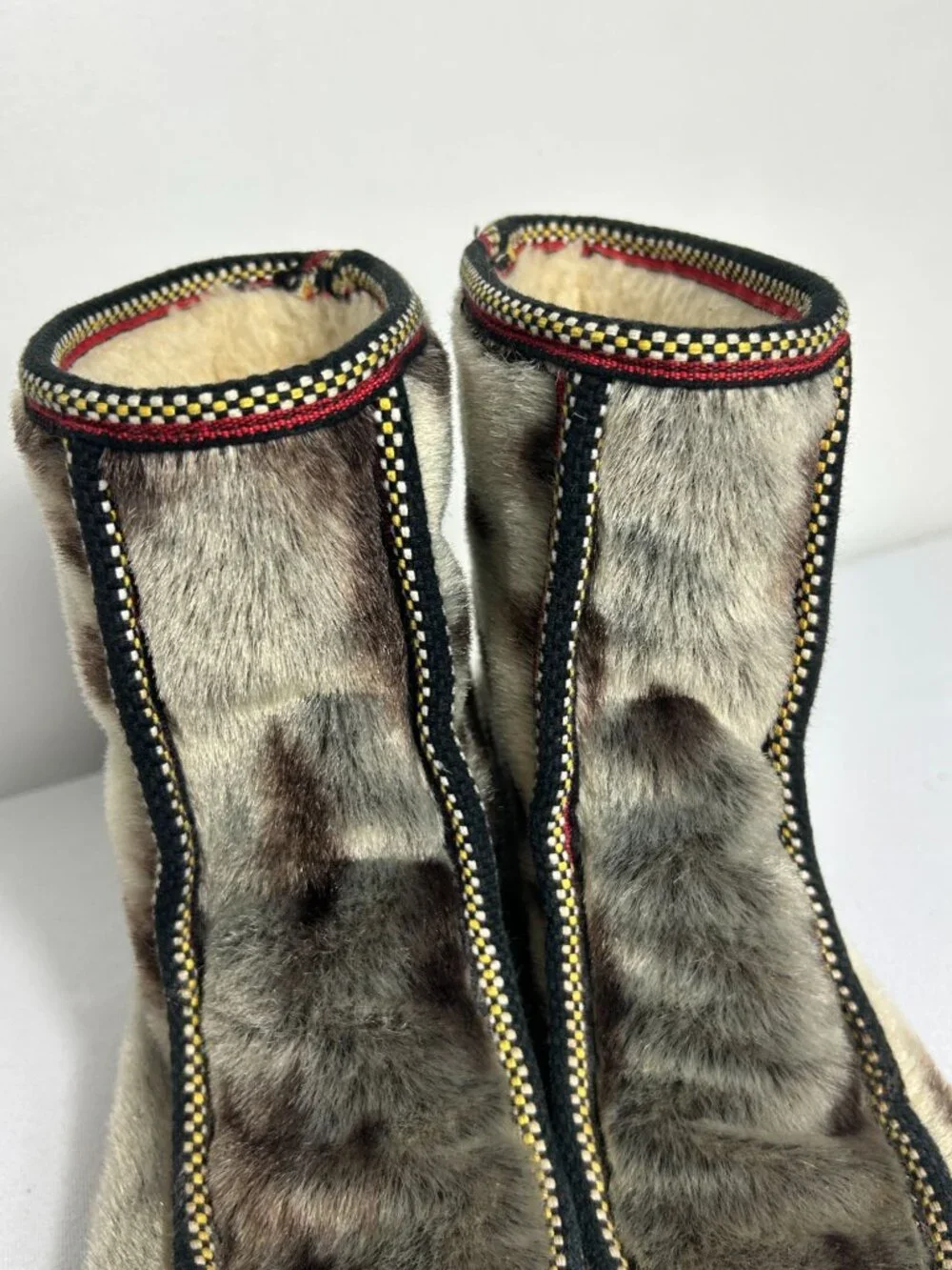 Vintage 70s Women's Dunham’s Eskipades Faux Fur Mukluk Après Ski Boots - Sz 8